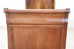 19th Century Italian Louis Philippe Antique Walnut Single Bed - 3080950
