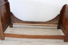 19th Century Italian Louis Philippe Antique Walnut Single Bed - 3080952