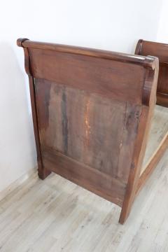 19th Century Italian Louis Philippe Antique Walnut Single Bed - 3080953