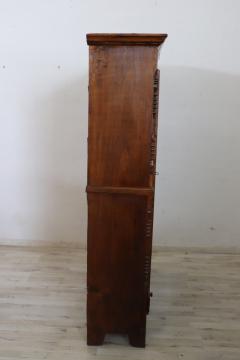 19th Century Italian Louis Philippe Solid Poplar Wood Antique Wardrobe Armoire - 4229142