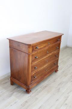 19th Century Italian Louis Philippe Walnut Antique Chest of Drawers or Dresser - 2550564