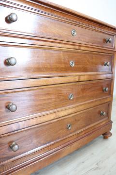 19th Century Italian Louis Philippe Walnut Antique Chest of Drawers or Dresser - 2550569