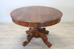 19th Century Italian Louis Philippe Walnut Oval Extendable Dining Table - 3045806