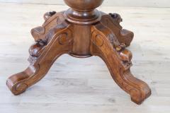 19th Century Italian Louis Philippe Walnut Oval Extendable Dining Table - 3045809
