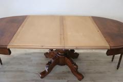 19th Century Italian Louis Philippe Walnut Oval Extendable Dining Table - 3045812