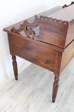 19th Century Italian Louis Philippe Walnut Wood Writing Desk - 3080838