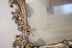 19th Century Italian Louis XV Style Carved Wood and Mecca Large Wall Mirror - 2205718