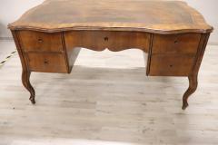 19th Century Italian Louis XV Style Walnut Large Writing Desk - 2305485