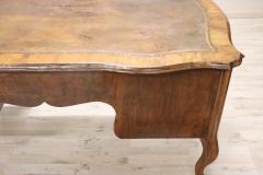 19th Century Italian Louis XV Style Walnut Large Writing Desk - 2305494