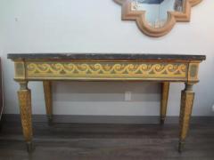 19th Century Italian Louis XVI Style Painted And Parcel Gilt Console Table - 3649866