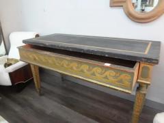 19th Century Italian Louis XVI Style Painted And Parcel Gilt Console Table - 3649937