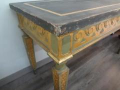 19th Century Italian Louis XVI Style Painted And Parcel Gilt Console Table - 3649954