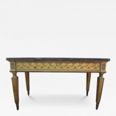 19th Century Italian Louis XVI Style Painted And Parcel Gilt Console Table - 3655188