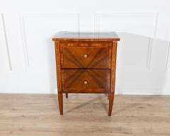 19th Century Italian Louis XVI Style Walnut and Marquetry Bedside Cabinet - 4402297