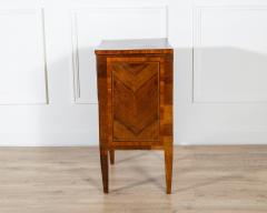 19th Century Italian Louis XVI Style Walnut and Marquetry Bedside Cabinet - 4402314
