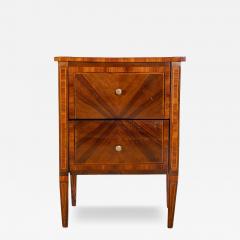 19th Century Italian Louis XVI Style Walnut and Marquetry Bedside Cabinet - 4402546