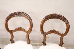 19th Century Italian Louis philippe Carved Walnut Set of Four Antique Chairs - 3968687