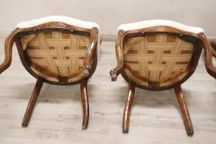 19th Century Italian Louis philippe Carved Walnut Set of Four Antique Chairs - 3968695