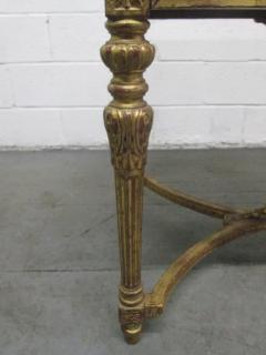 19th Century Italian Neoclassical Gilt Carved Marble Top Table - 1017433