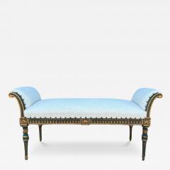 19th Century Italian Painted And Parcel Gilt Bench - 3671226