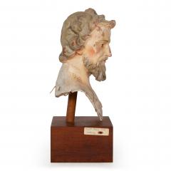 19th Century Italian Polychromed Terracotta Bust of a Saint - 4788188