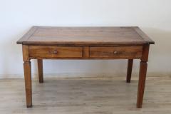 19th Century Italian Rustic Kitchen Table or Writing Table in Poplar Wood - 3230895
