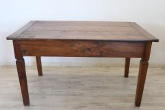 19th Century Italian Rustic Kitchen Table or Writing Table in Poplar Wood - 3230900