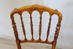 19th Century Italian Set of Five Turned Wood Famous Chiavari Chairs - 2222552
