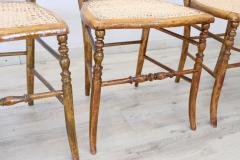 19th Century Italian Set of Five Turned Wood Famous Chiavari Chairs - 2222555