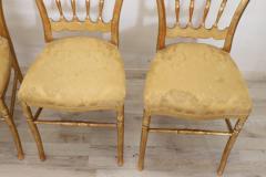 19th Century Italian Set of Four Gilded Wood Famous Chiavari Chairs - 2670341