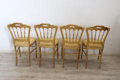19th Century Italian Set of Four Gilded Wood Famous Chiavari Chairs - 2670343