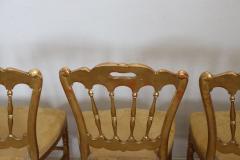 19th Century Italian Set of Four Gilded Wood Famous Chiavari Chairs - 2670344