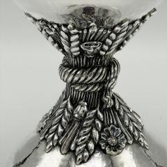 19th Century Italian Silver Vase with wheat decoration by Buccellati - 4447595