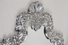 19th Century Italian Silvered Wall Mirror Embossed Copper Venice ca 1880 - 4418184