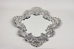 19th Century Italian Silvered Wall Mirror Embossed Copper Venice ca 1880 - 4418186