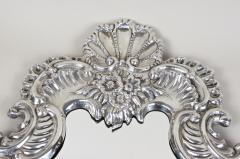 19th Century Italian Silvered Wall Mirror Embossed Copper Venice ca 1880 - 4418189