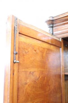 19th Century Italian Solid Walnut Wood Antique Armoire with Mirror - 2227498