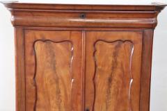 19th Century Italian Solid Walnut Wood Antique Low Wardrobe or Armoire - 2418679
