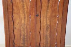 19th Century Italian Solid Walnut Wood Antique Low Wardrobe or Armoire - 2418682