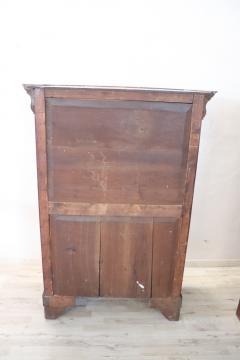 19th Century Italian Solid Walnut Wood Antique Low Wardrobe or Armoire - 2418688