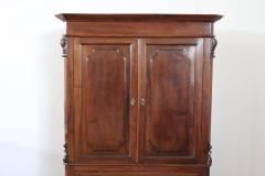 19th Century Italian Solid Walnut Wood Antique Wardrobe or Armoire - 2556575