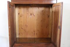 19th Century Italian Solid Walnut Wood Antique Wardrobe or Armoire - 2556576