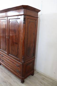 19th Century Italian Solid Walnut Wood Antique Wardrobe or Armoire - 2556579