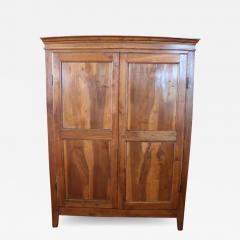 19th Century Italian Solid Walnut Wood Antique Wardrobe or Armoire - 2720614