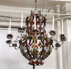 19th Century Italian Tole Chandelier - 3604507