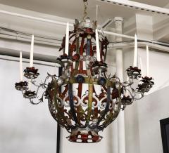 19th Century Italian Tole Chandelier - 3604508