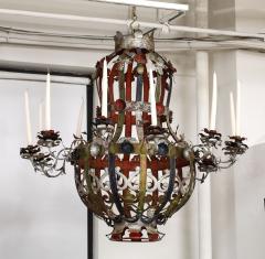 19th Century Italian Tole Chandelier - 3604509