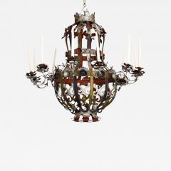 19th Century Italian Tole Chandelier - 3611237