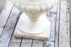 19th Century Italian White Carrara Marble Antique Outdoor and Garden Medici Vase - 2528387