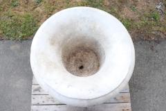 19th Century Italian White Carrara Marble Antique Outdoor and Garden Medici Vase - 2528388